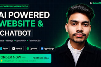 build an ai powered react or nextjs website