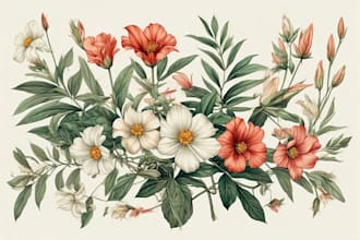design elegant botanical art and plant illustrations