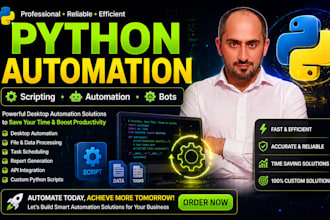 write python script for automation, file processing custom