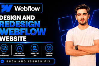 design or redesign a modern webflow website
