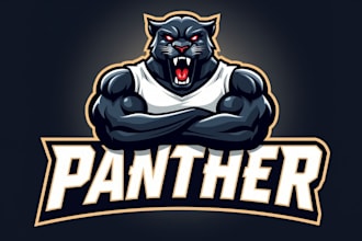 make an amazing black panther mascot logo in very short time