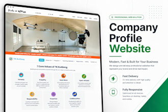 build a professional and modern company profile website