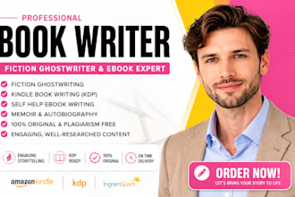 fiction ghostwriter, kindle book writer, self help ebook, kdp book writer memoir