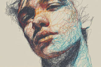 draw scribble sketch art portrait for you