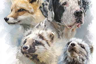 create realistic animal illustration