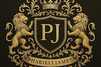 do a modern luxury heraldic crest logo design