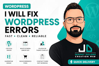 fix your wordpress error, bug or broken website quickly