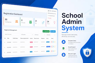 build a school management system with admin dashboard and student data