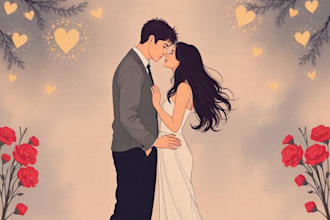 make couple portrait illustration