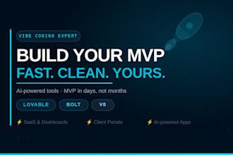 build your mvp web app with lovable, bolt, or v0  fast