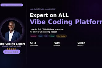 be your vibe coding expert on loveable bolt v0 and glide