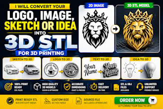 convert sketches or images into 3d stl files