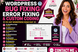 fix wordpress bugs, errors, broken website issues and slow loading