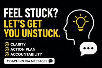 help you overcome procrastination and get clarity through chat coaching