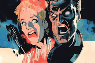 comic book illustration with comic book illustrator