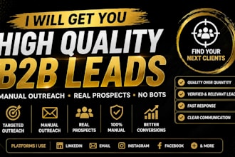 do manual outreach and genarate targeted business leads