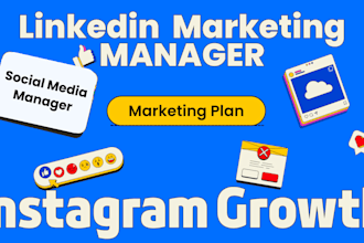 be your social media manager for instagram growth and linkedin marketing manager