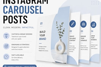 create modern instagram carousel posts design in canva