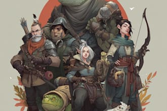 did a dnd character or dnd party art