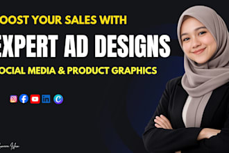 design premium e commerce product ads and social media posts