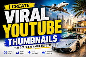 design high CTR professional youtube thumbnails