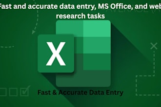 be your data entry and research expert