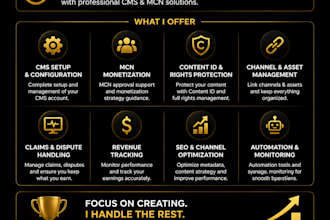 manage your youtube cms, mcn and protect your content