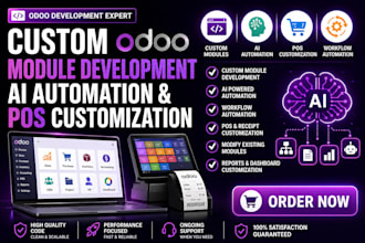 develop custom odoo module, ai automation odoo pos customization