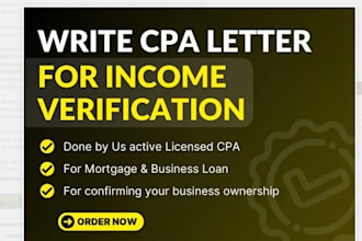 cpa, comfort letter for income verification and payoneer