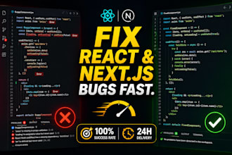 fix react nextjs nodejs or tailwind css bugs and errors