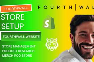 design fourthwall store design setup fourth wall website merch pod store