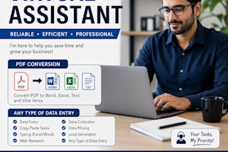 pdf conversion, well done documents, and virtual assistance
