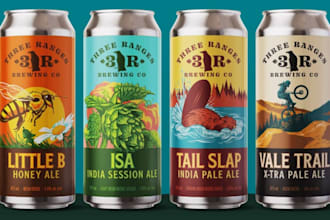 esign beer packaging, craft beer, beverage can, energy drink, juice, colas