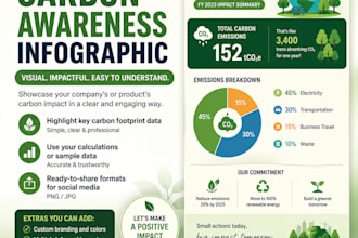 design a carbon awareness infographic for company or product