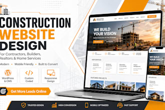 design a construction, contractor, real estate, handyman or home service website