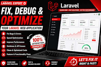 fix, debug and optimize your laravel website or web app