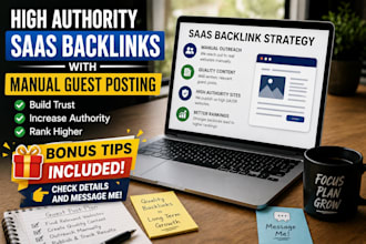 build high authority saas backlinks with manual guest posting