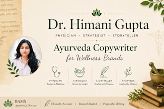 write sensible ayurveda and health copy as a bams doctor