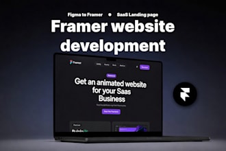 design, develop modern framer website, figma to framer landing page or saas site