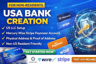 register USA llc, ein, and create mercury or wise bank for non residents