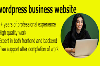 design redesign wordpress business website, build wordpress website development