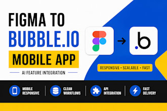 figma to bubbleio mobile app, ai feature integration, ai mobile app, bubble io