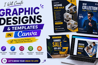 create eye catching graphic designs and real estate templates in canva
