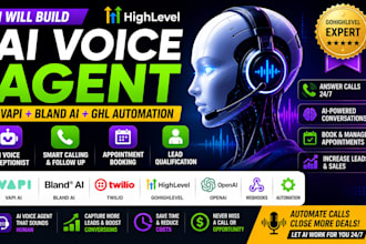 build gohighlevel ai voice agent chatbot vapi bland retell workflow automation
