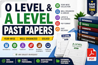compile o level and a level yearly past papers for you in single pdf file