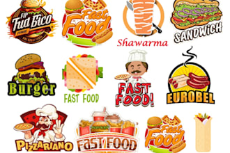 do restaurant and food, bar, coffee shop bbq and juice logo design
