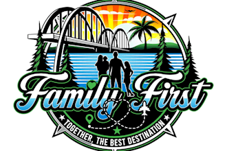 do custom travel agency outdoor adventure resorts logo