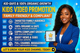 do organic children youtube video promotion for kids channel
