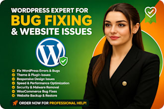 fix wordpress issues, fix wordpress errors, bugs, and fix wordpress website