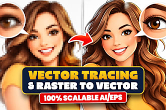 convert ai image to vector and do manual logo vector redraw